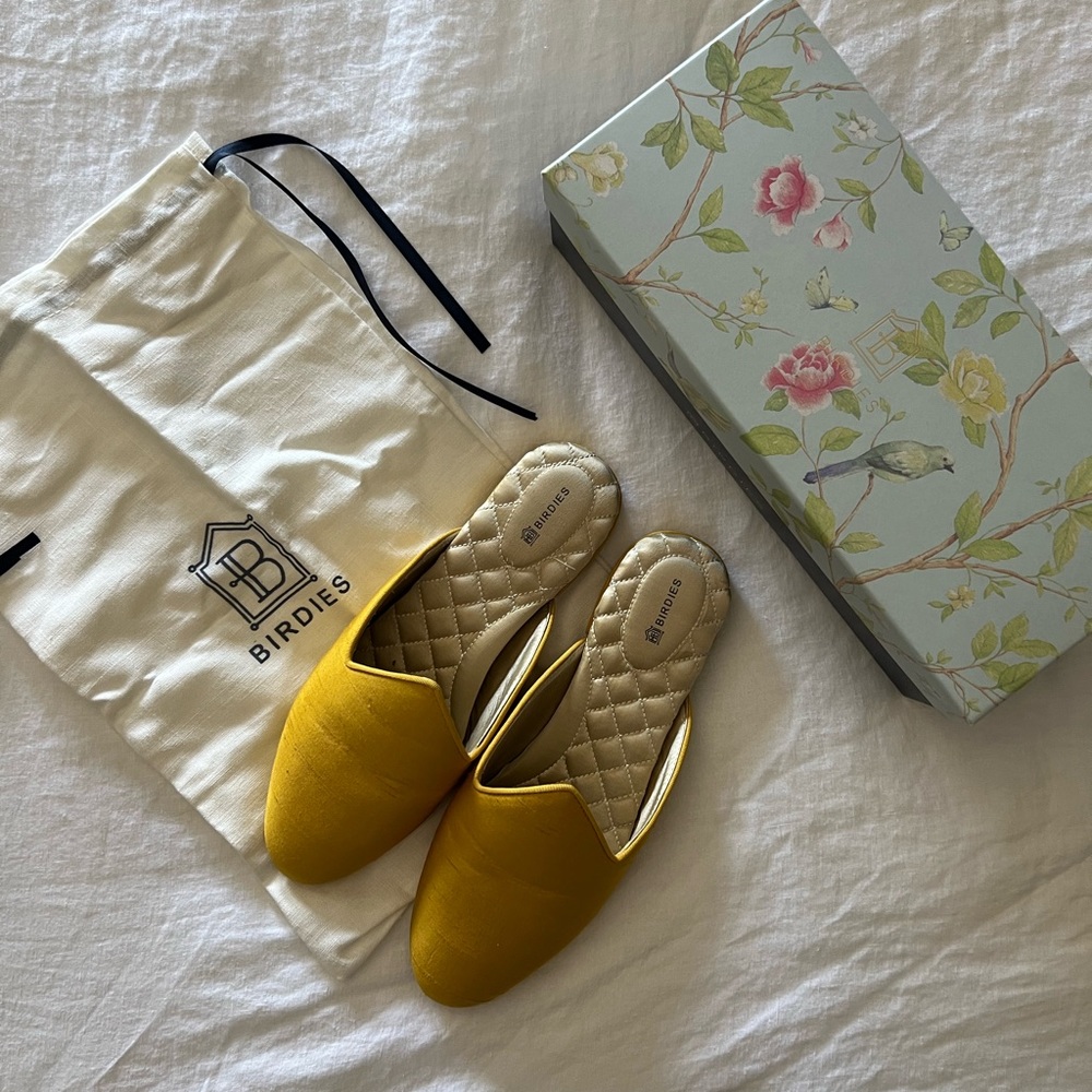 Birdies Raven Slide Mule Gold 8.5